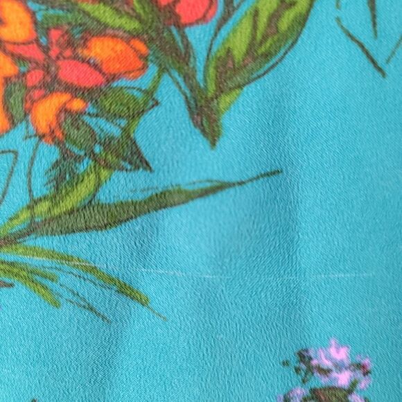 Halogen retro floral turquoise mini dress - Picture 5 of 10